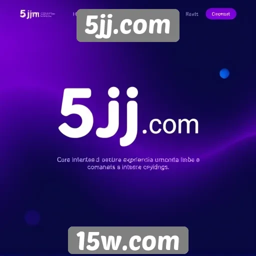 Interface do usuário do site 5jj.com